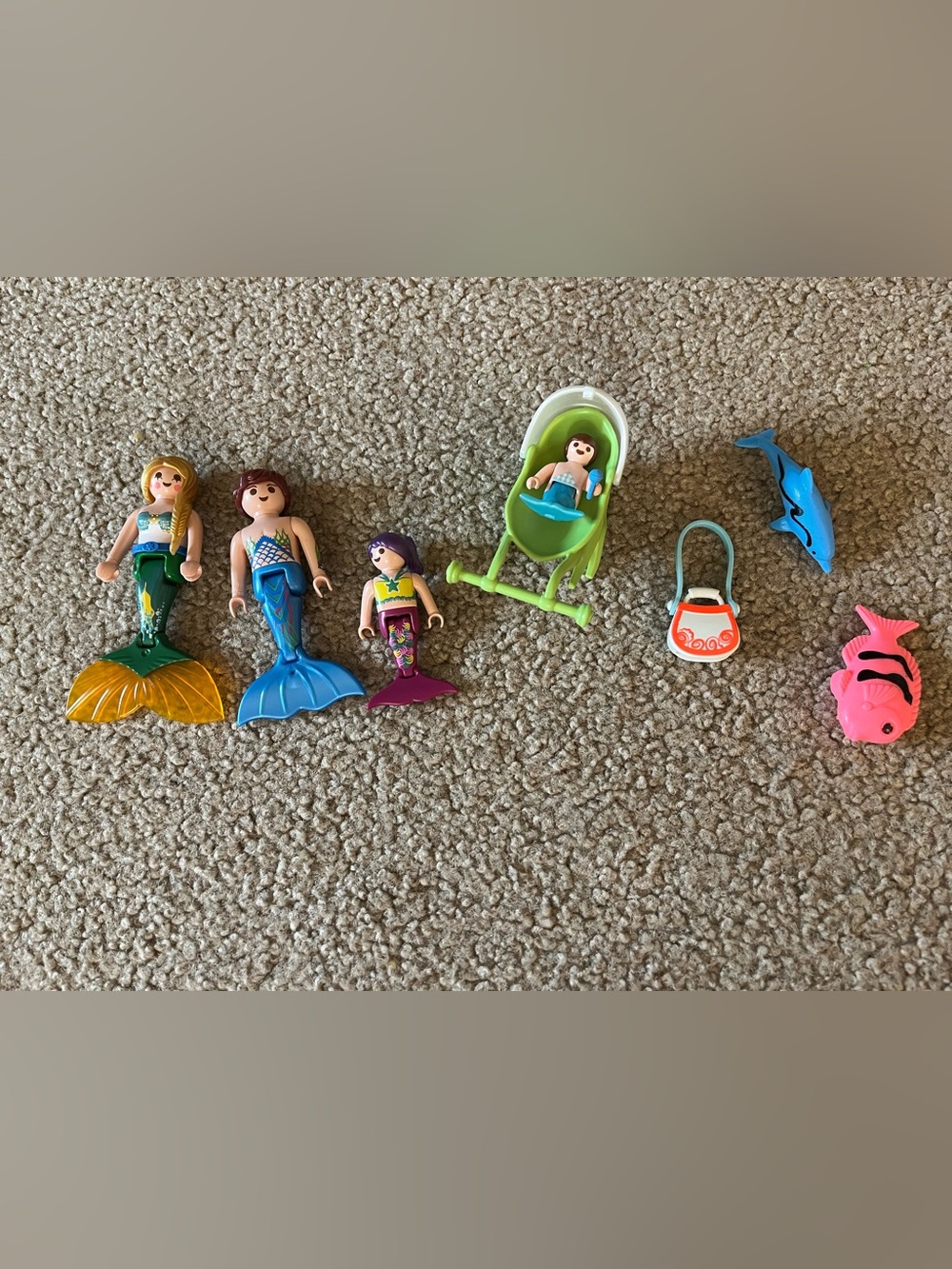 Playmobil-Inspired Mermaid Doll, 3 Sets - Blue, Purple, Green
